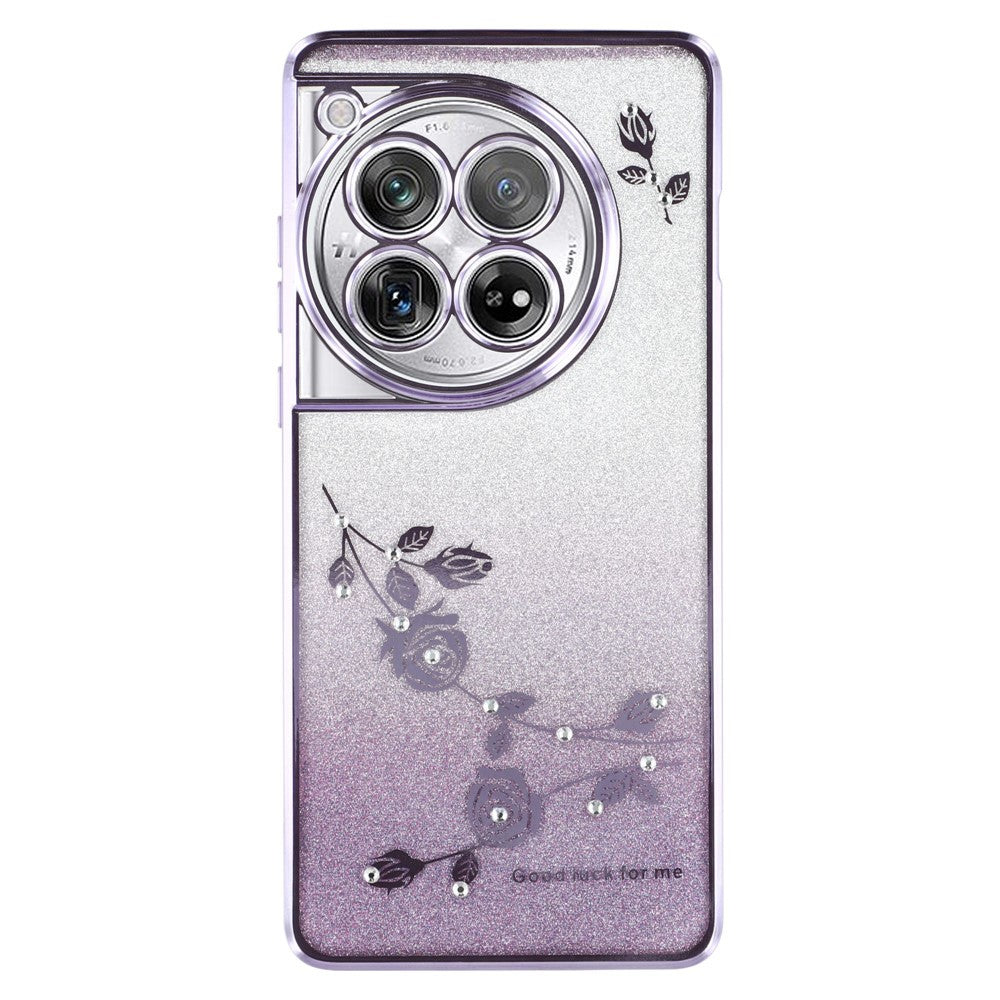 KADEM mobilskal för OnePlus 12 5G Blomdekor Gradient TPU Mobilskal
