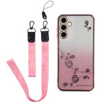 KADEM Til Samsung Galaxy A55 5G Mobiltelefonetui Blomstermønster Gradient TPU Cover med Strop