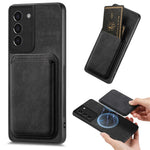 For Samsung Galaxy S21+ 5G Magnetic Case Leather Back Cover with Detachable Card Holder