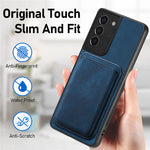 For Samsung Galaxy S21+ 5G Magnetic Case Leather Back Cover with Detachable Card Holder