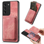 For Samsung Galaxy S21+ 5G Magnetic Case Leather Back Cover with Detachable Card Holder