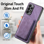 Til Samsung Galaxy A13 4G Magnetisk Cover Læder Bagcover med Aftagelig Kortholder