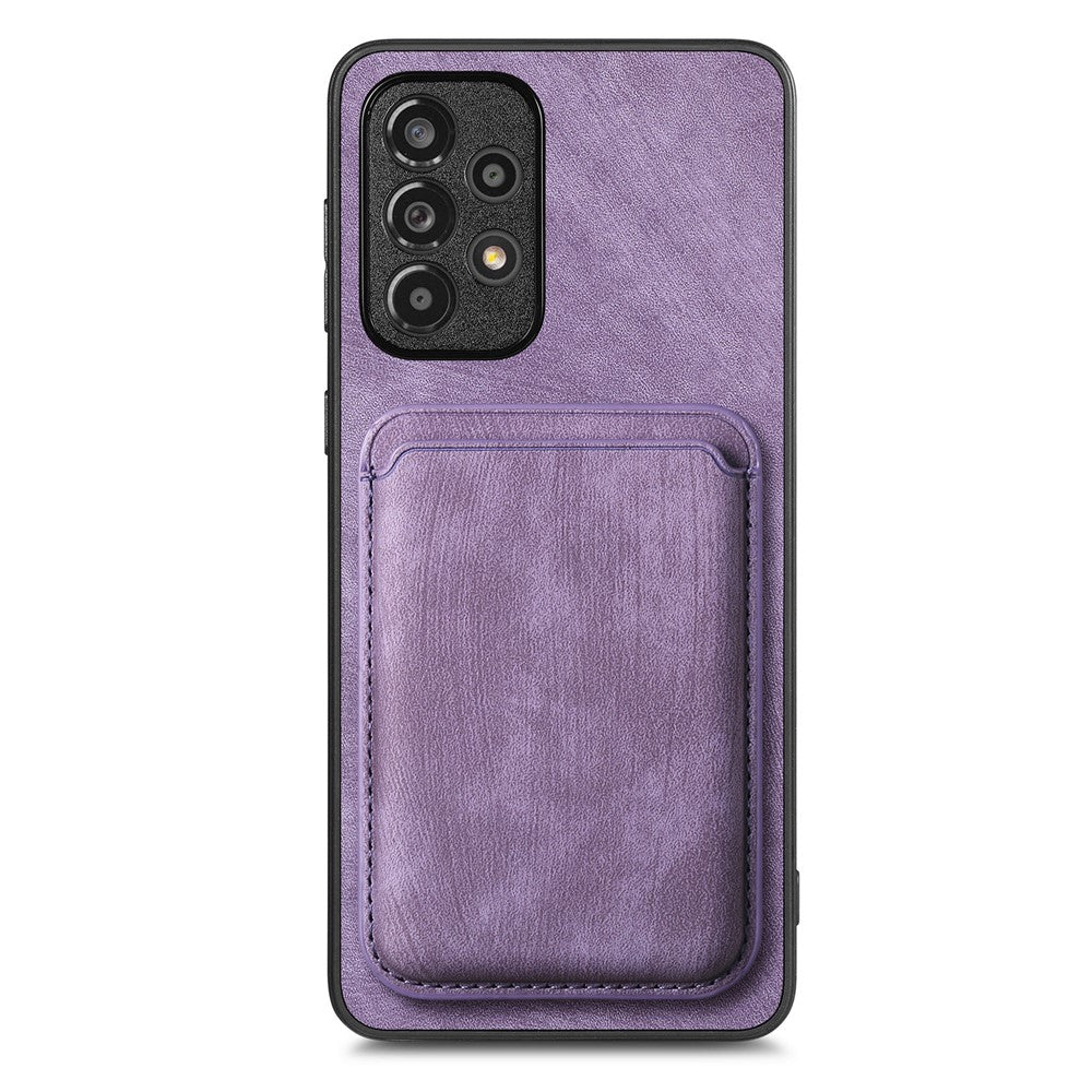 Til Samsung Galaxy A13 4G Magnetisk Cover Læder Bagcover med Aftagelig Kortholder