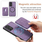 Til Samsung Galaxy A13 4G Magnetisk Cover Læder Bagcover med Aftagelig Kortholder