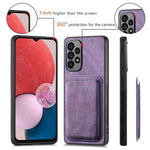 Til Samsung Galaxy A13 4G Magnetisk Cover Læder Bagcover med Aftagelig Kortholder