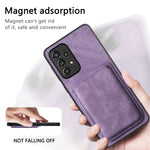 Til Samsung Galaxy A13 4G Magnetisk Cover Læder Bagcover med Aftagelig Kortholder