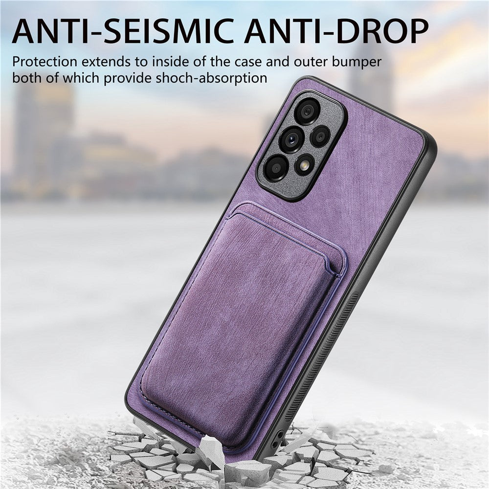 Til Samsung Galaxy A13 4G Magnetisk Cover Læder Bagcover med Aftagelig Kortholder