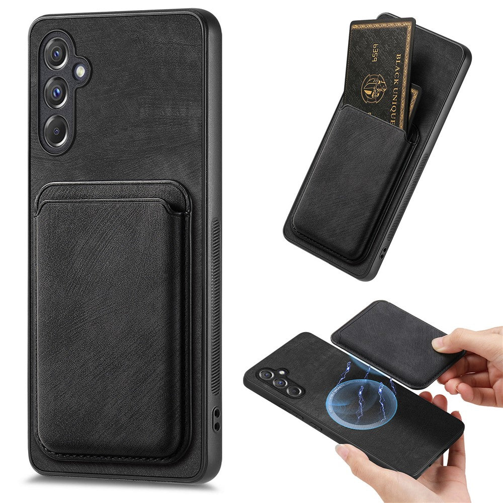 For Samsung Galaxy A15 4G / 5G Magnetic Case Leather Back Cover with Detachable Card Holder