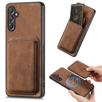 For Samsung Galaxy A15 4G / 5G Magnetic Case Leather Back Cover with Detachable Card Holder