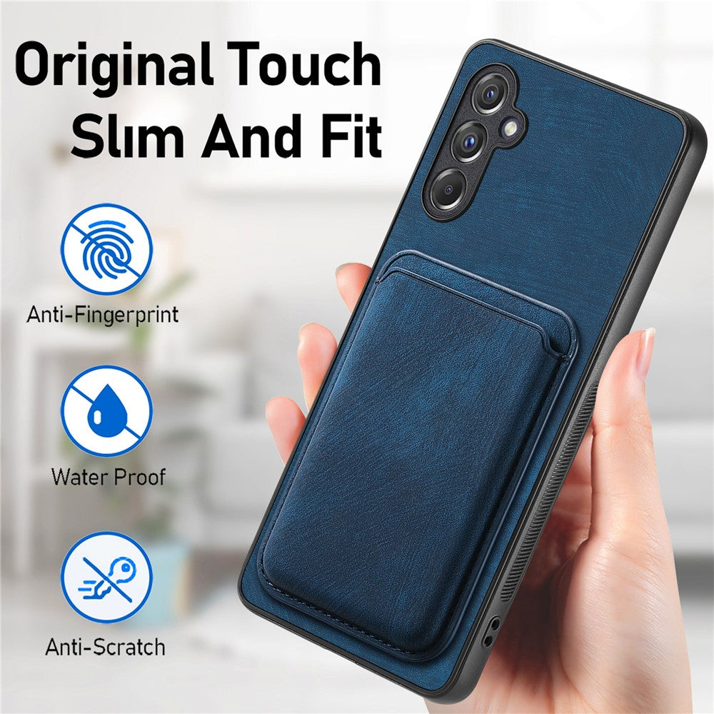 For Samsung Galaxy A15 4G / 5G Magnetic Case Leather Back Cover with Detachable Card Holder