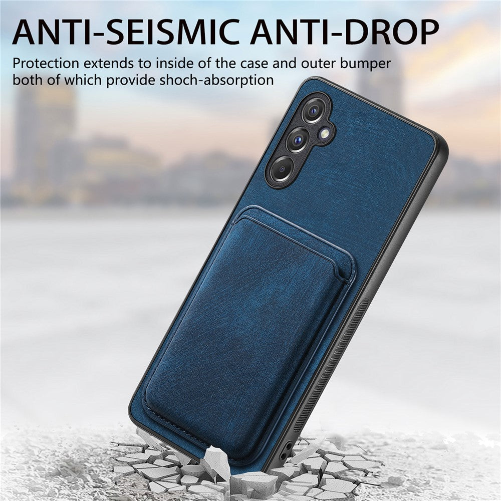 For Samsung Galaxy A15 4G / 5G Magnetic Case Leather Back Cover with Detachable Card Holder