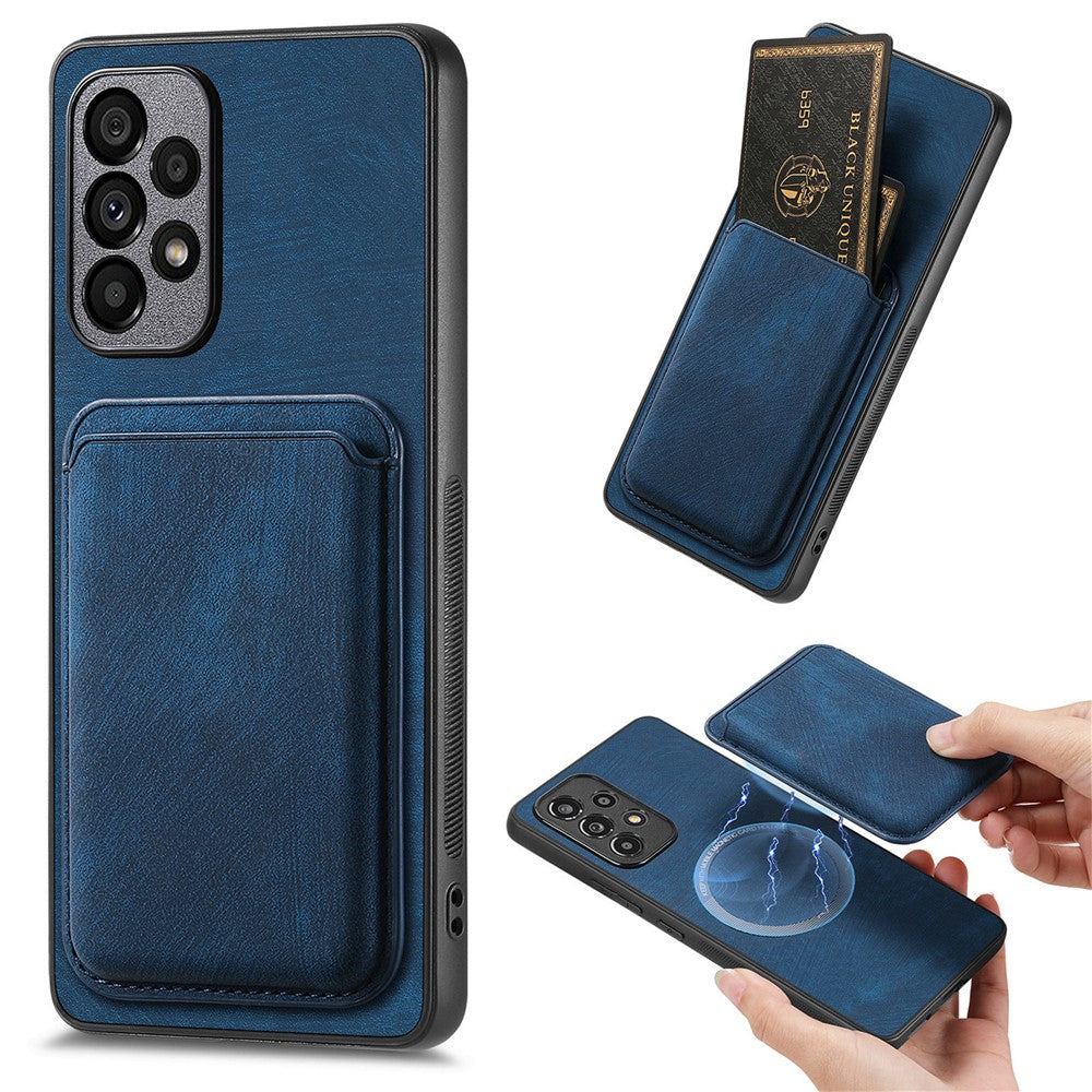 Til Samsung Galaxy A53 5G magnetisk cover i læder med aftagelig kortholder