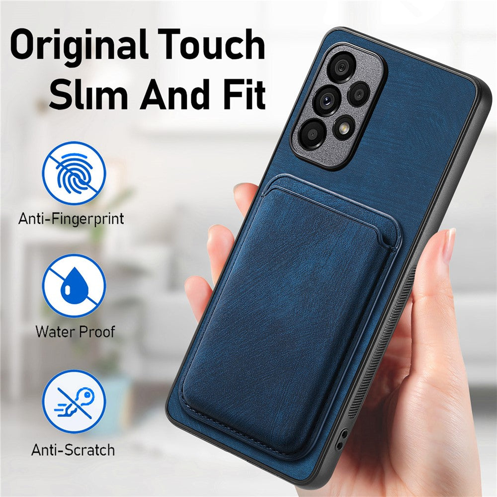 Til Samsung Galaxy A53 5G magnetisk cover i læder med aftagelig kortholder