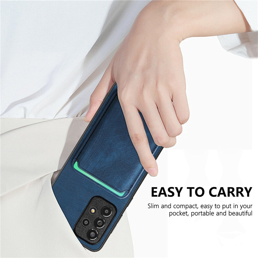 Til Samsung Galaxy A53 5G magnetisk cover i læder med aftagelig kortholder