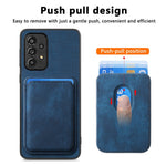 Til Samsung Galaxy A53 5G magnetisk cover i læder med aftagelig kortholder