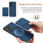 Til Samsung Galaxy A53 5G magnetisk cover i læder med aftagelig kortholder