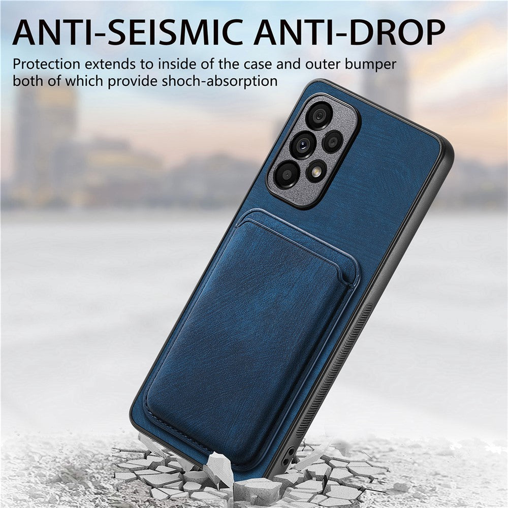 Til Samsung Galaxy A53 5G magnetisk cover i læder med aftagelig kortholder