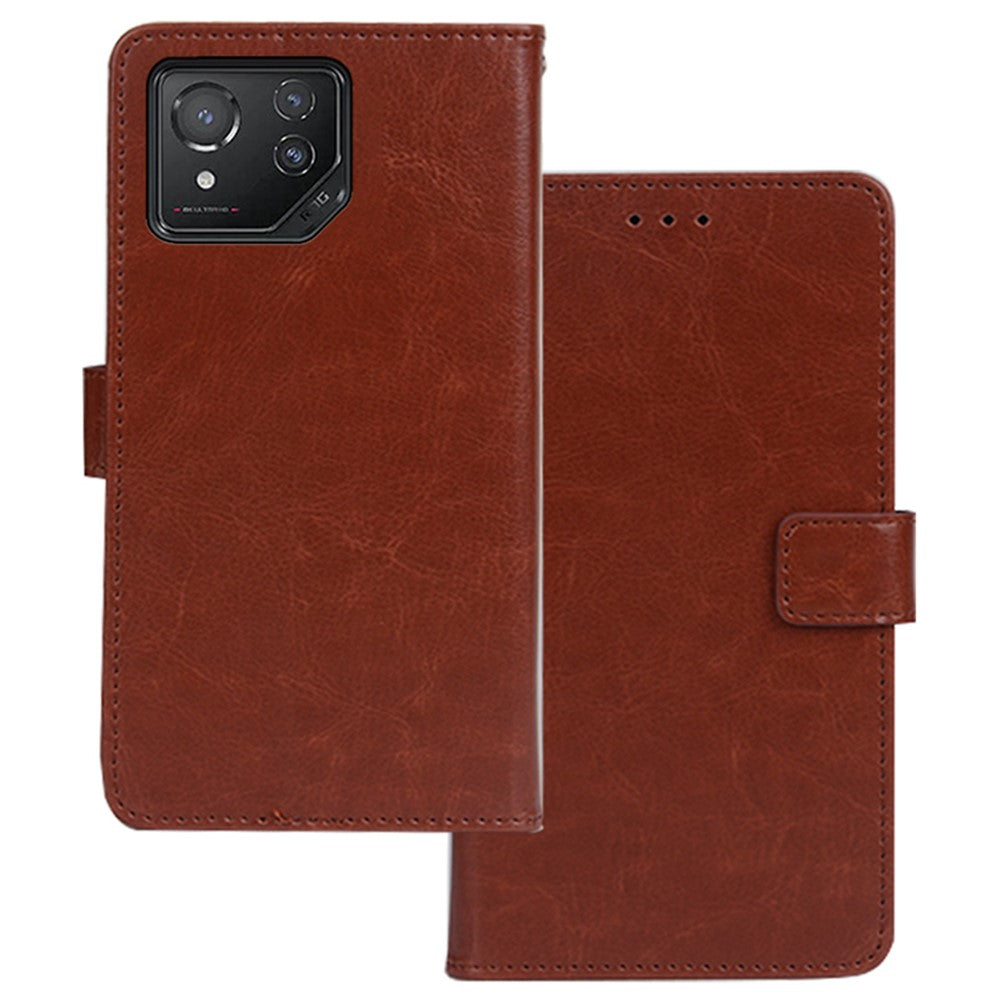 IDEWEI Til Asus ROG Phone 8 5G / Phone 8 Pro 5G Pung Etui Læder Crazy Horse Tekstur Telefonbeskytter
