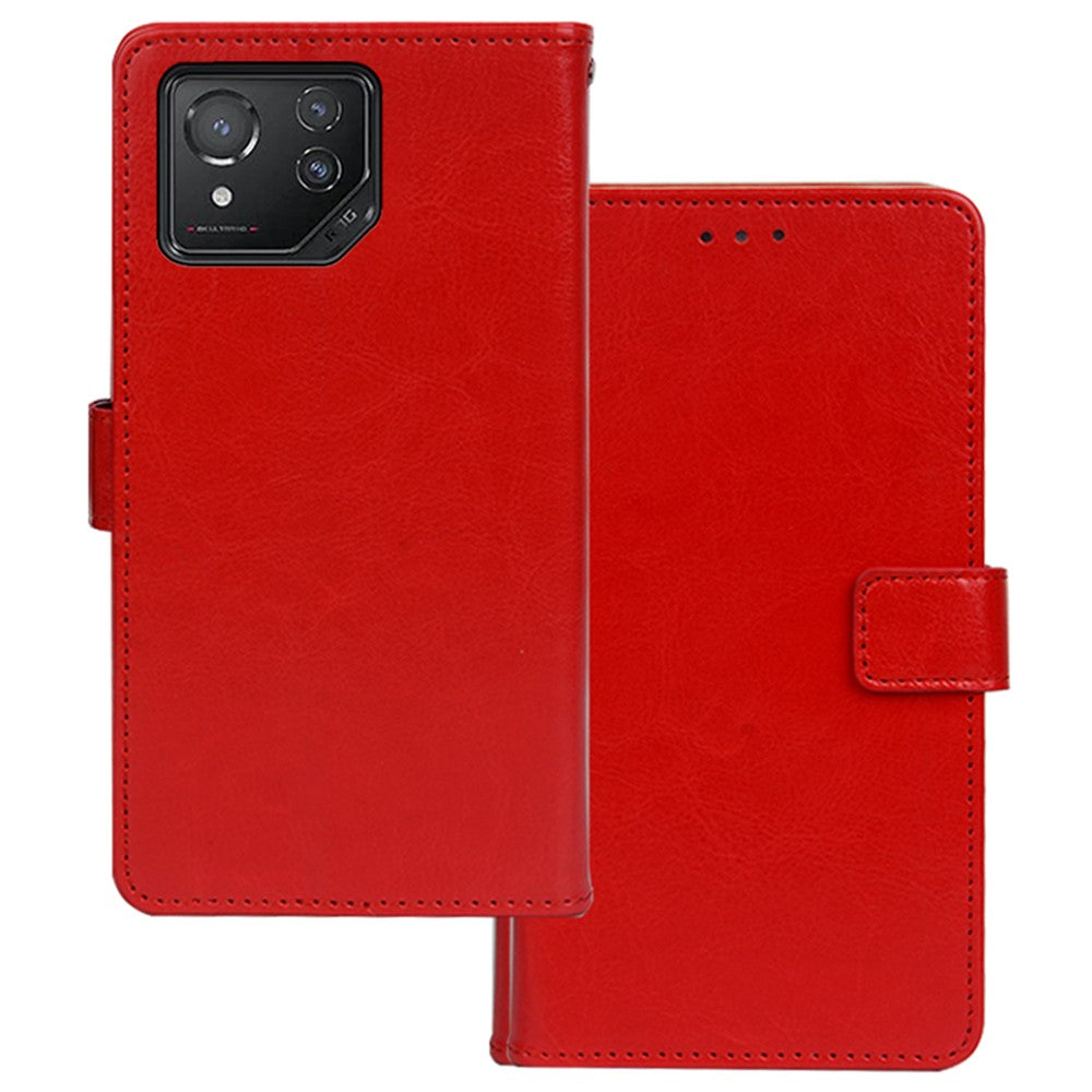 IDEWEI Til Asus ROG Phone 8 5G / Phone 8 Pro 5G Pung Etui Læder Crazy Horse Tekstur Telefonbeskytter