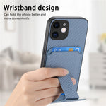 C1-11 for iPhone 11 Case Kickstand Carbon Fiber Texture Smart Phone Cover