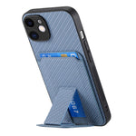 C1-11 for iPhone 11 Case Kickstand Carbon Fiber Texture Smart Phone Cover