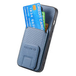 C1-11 for iPhone 11 Case Kickstand Carbon Fiber Texture Smart Phone Cover