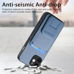 C1-11 for iPhone 11 Case Kickstand Carbon Fiber Texture Smart Phone Cover