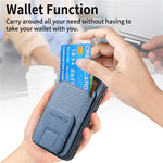C1-11 for iPhone 11 Case Kickstand Carbon Fiber Texture Smart Phone Cover