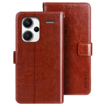 IDEWEI För Xiaomi Redmi Note 13 Pro+ 5G Skal Crazy Horse Korthållare mobilskydd
