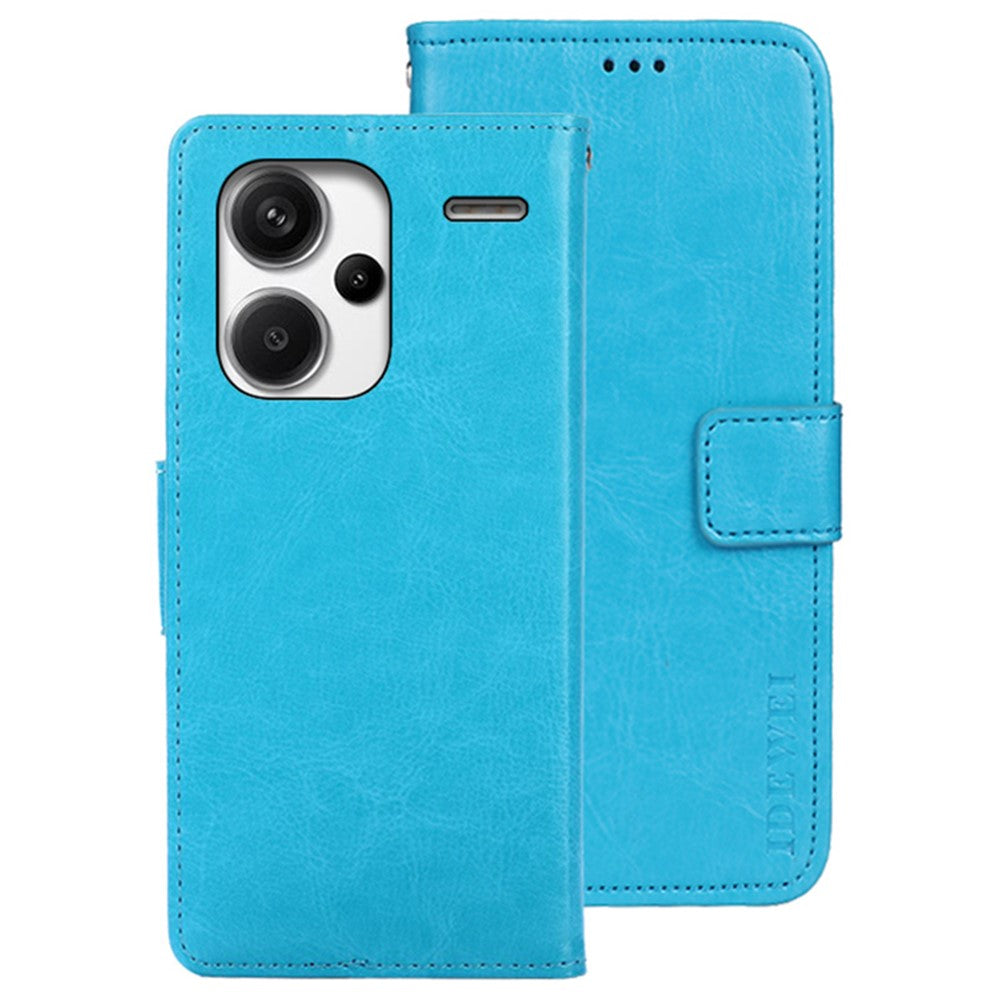 IDEWEI För Xiaomi Redmi Note 13 Pro+ 5G Skal Crazy Horse Korthållare mobilskydd