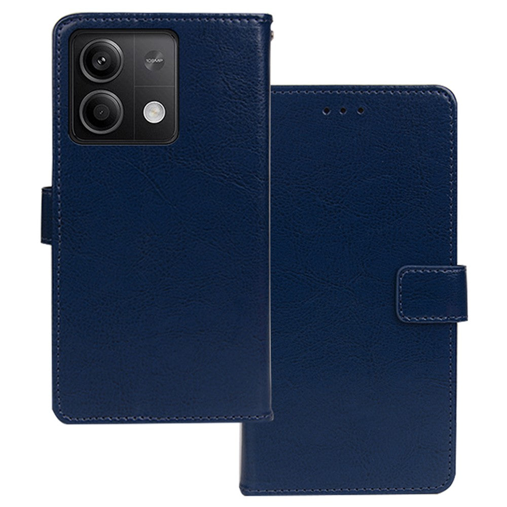 IDEWEI För Xiaomi Redmi Note 13 5G Skal Crazy Horse Texture Photo Slot mobilskyddsskal