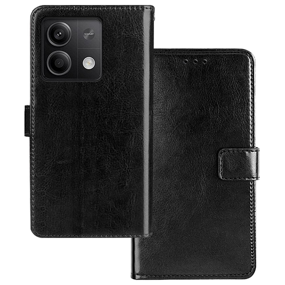 IDEWEI För Xiaomi Redmi Note 13 5G Skal Crazy Horse Texture Photo Slot mobilskyddsskal