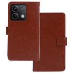 IDEWEI För Xiaomi Redmi Note 13 5G Skal Crazy Horse Texture Photo Slot mobilskyddsskal