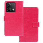 IDEWEI För Xiaomi Redmi Note 13 5G Skal Crazy Horse Texture Photo Slot mobilskyddsskal