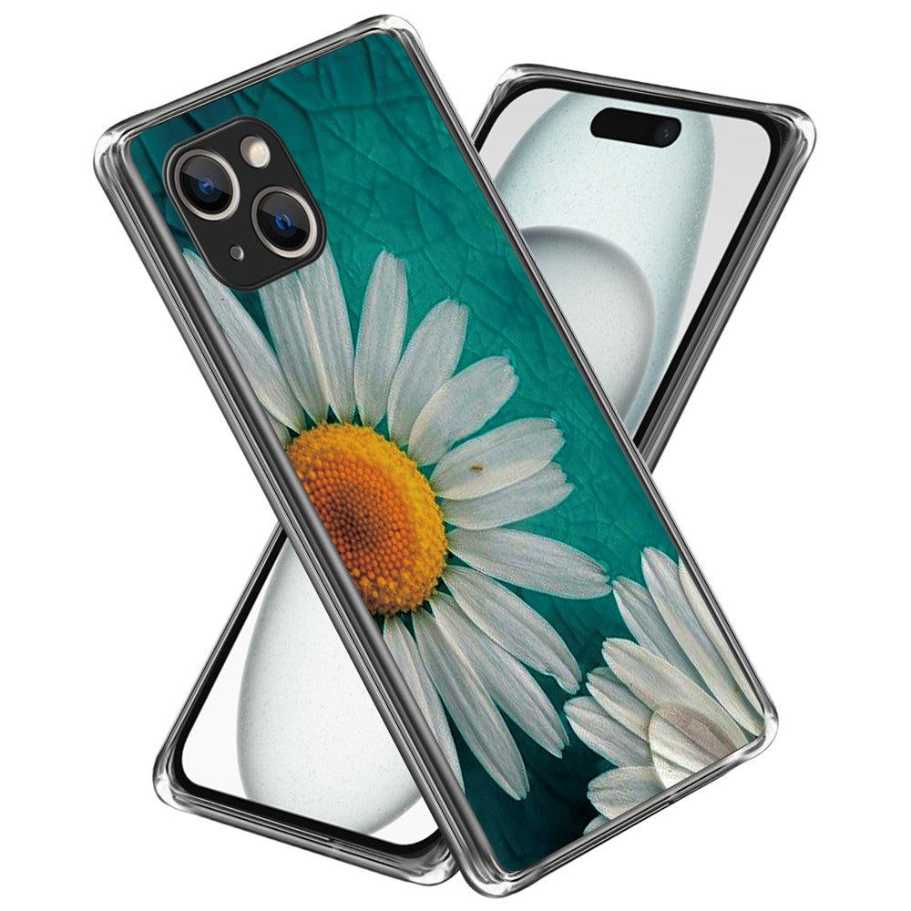 For iPhone 15 Soft TPU Case Mobile Phone Cover IMD Pattern Printing