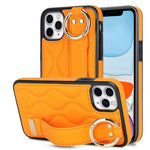 Til iPhone 11 Pro Max cover med bølgemønster, armbånds-kickstand, PU+TPU telefoncover