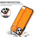 Til iPhone 11 Pro Max cover med bølgemønster, armbånds-kickstand, PU+TPU telefoncover