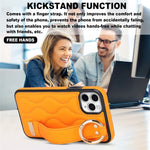 Til iPhone 11 Pro Max cover med bølgemønster, armbånds-kickstand, PU+TPU telefoncover