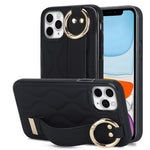 Til iPhone 11 Pro Max cover med bølgemønster, armbånds-kickstand, PU+TPU telefoncover