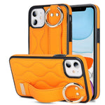 iPhone 11-skal med armband, stativ, vågmönster, fallskyddande PU+TPU-fodral