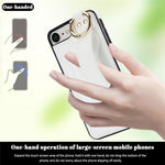 For iPhone 7 / 8 / SE (2020) / SE (2022) Cell Phone Case with Wristband Wave Pattern PU+TPU Cover