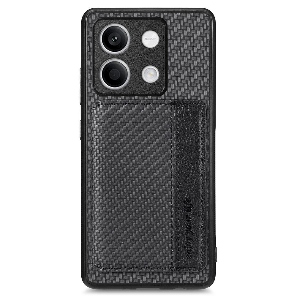 Xiaomi Redmi Note 13 5G-skal med kolfiberstruktur, PU-läderbeläggning, PC+TPU-mobilskal