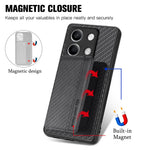 Xiaomi Redmi Note 13 5G-skal med kolfiberstruktur, PU-läderbeläggning, PC+TPU-mobilskal