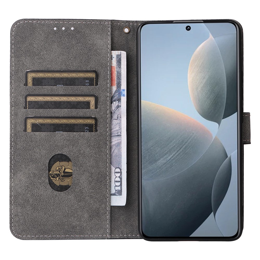 For Xiaomi Redmi K70E 5G / Poco X6 Pro 5G Wallet Case RFID Blocking Phone Cover with Hand Strap