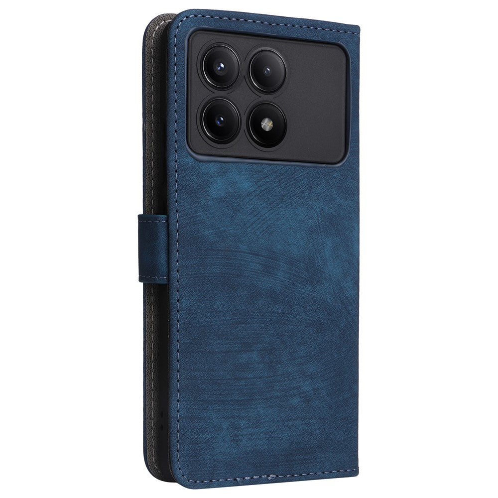 For Xiaomi Redmi K70E 5G / Poco X6 Pro 5G Wallet Case RFID Blocking Phone Cover with Hand Strap