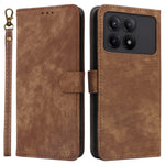 For Xiaomi Redmi K70E 5G / Poco X6 Pro 5G Wallet Case RFID Blocking Phone Cover with Hand Strap