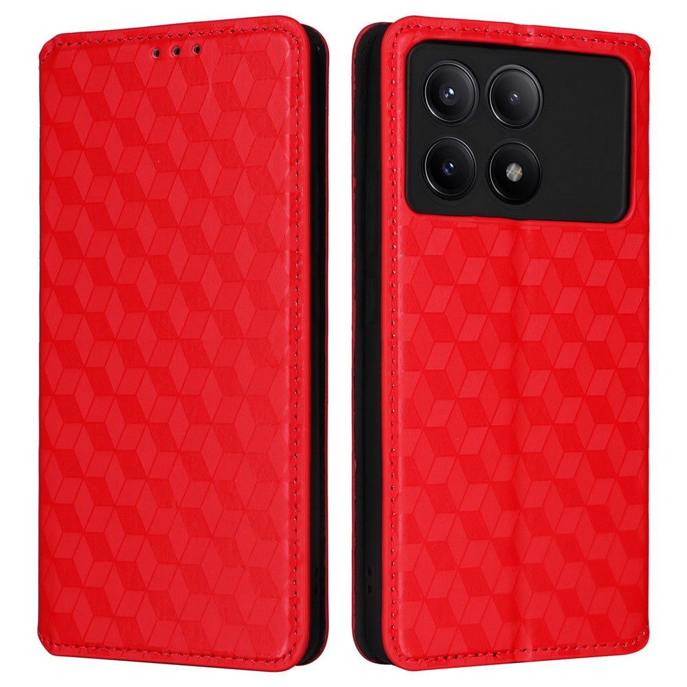 Xiaomi Redmi K70E 5G / Poco X6 Pro 5G-skal med rombmönster i läder