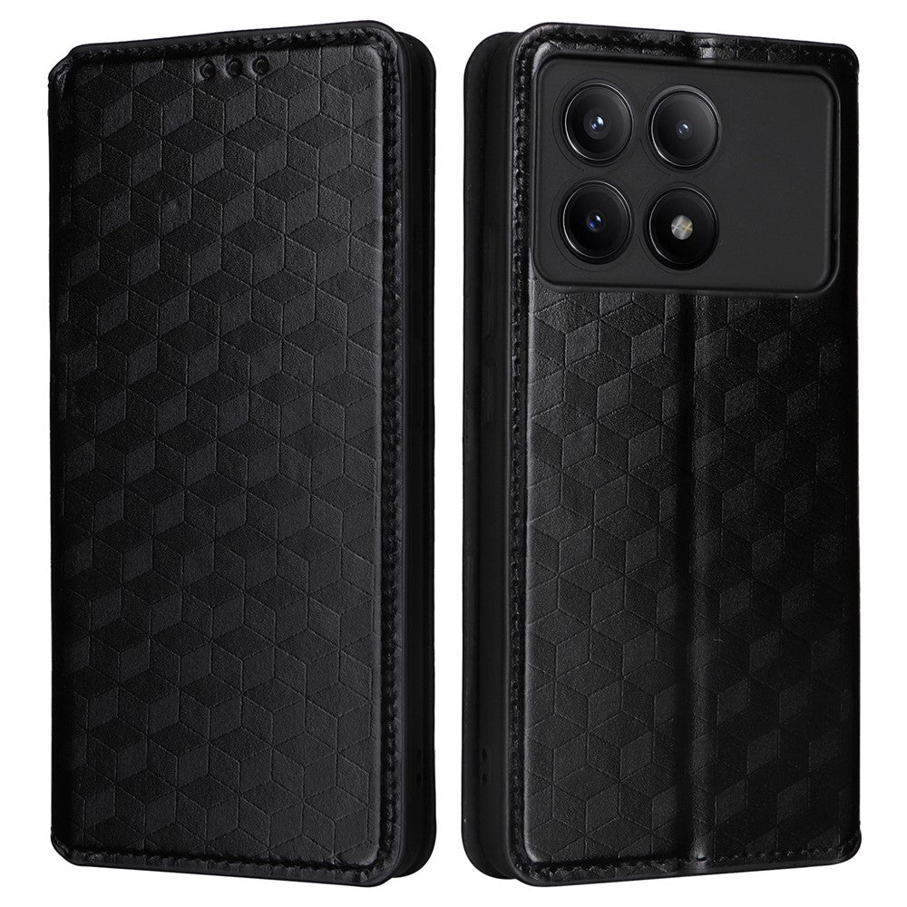 Xiaomi Redmi K70E 5G / Poco X6 Pro 5G-skal med rombmönster i läder