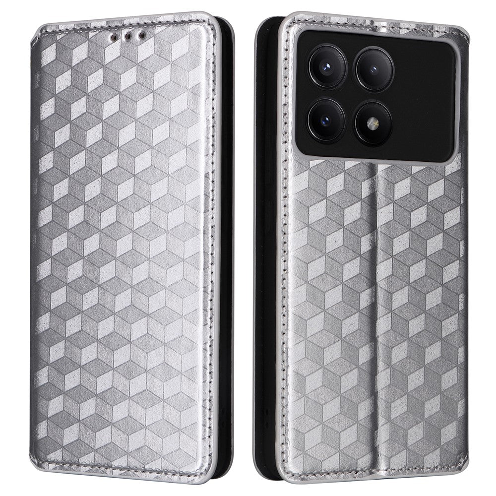 Xiaomi Redmi K70E 5G / Poco X6 Pro 5G-skal med rombmönster i läder