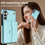 Samsung Galaxy A14 4G / 5G Stativskal Kortplatser RFID-blockerande Skydd med 2 Remmar